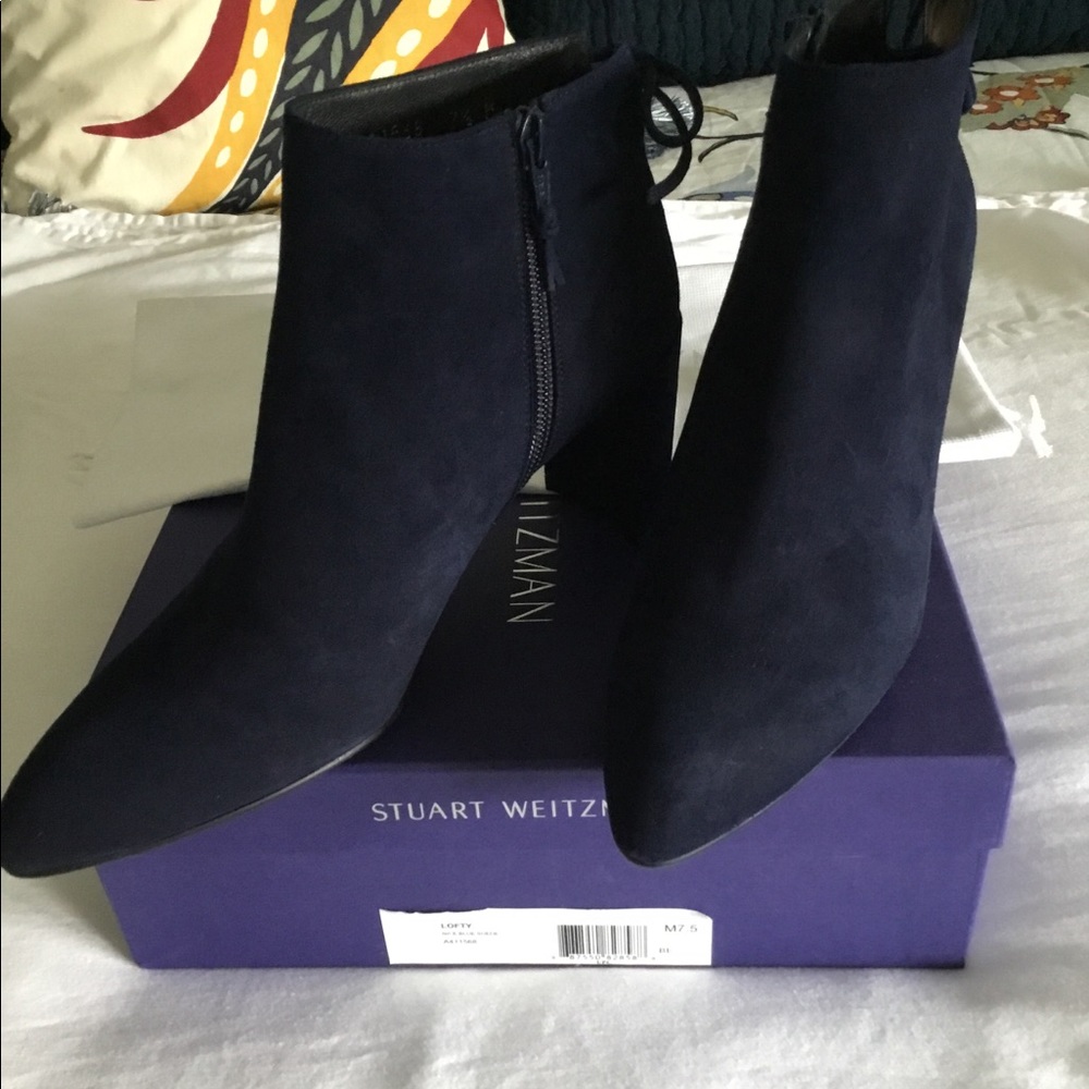 Stuart Weitzman velvet bootie